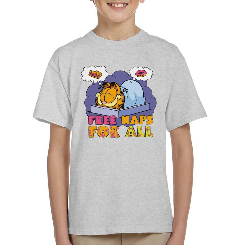 Garfield Free Naps For All Kid's T-Shirt-ALL + EVERY