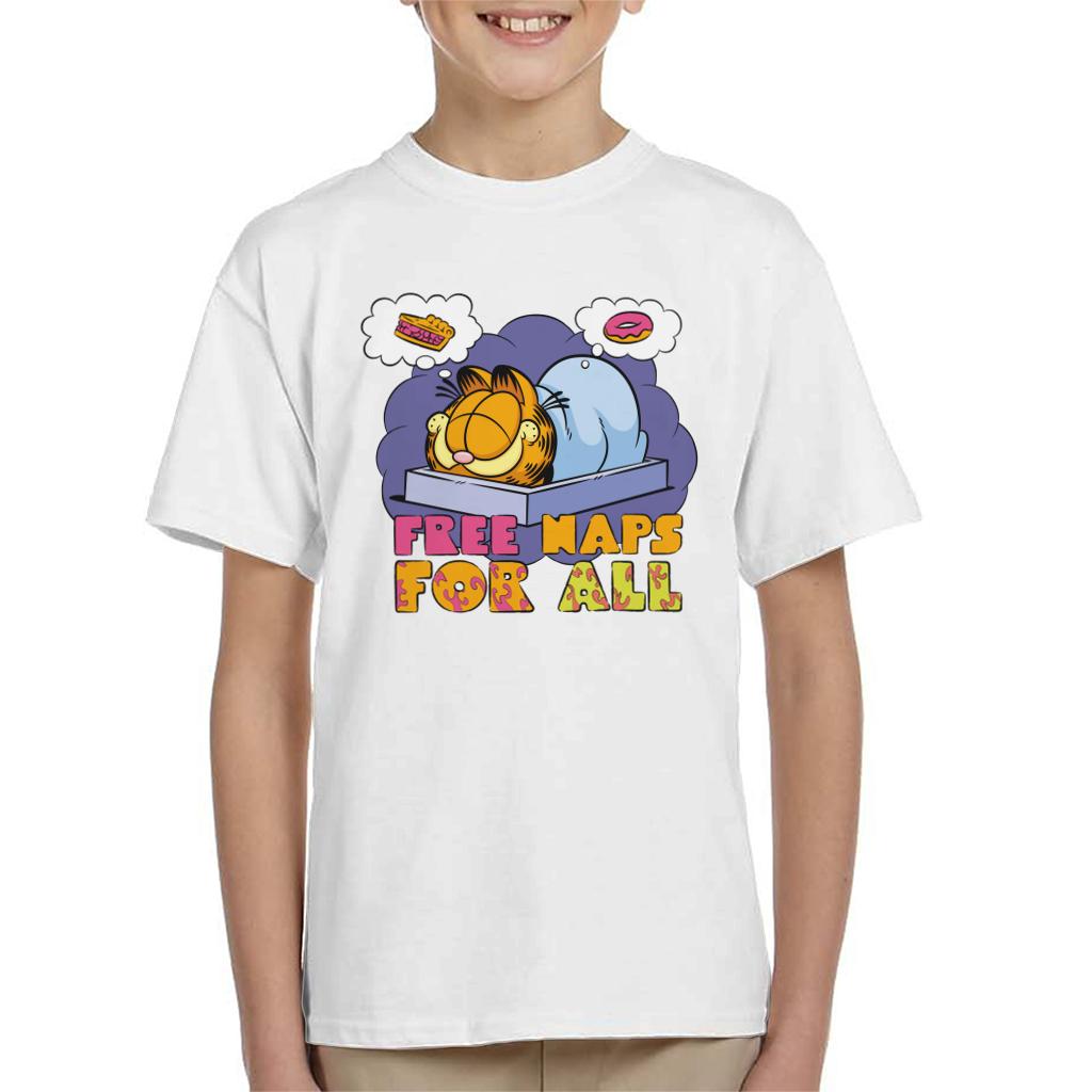 Garfield Free Naps For All Kid's T-Shirt-ALL + EVERY