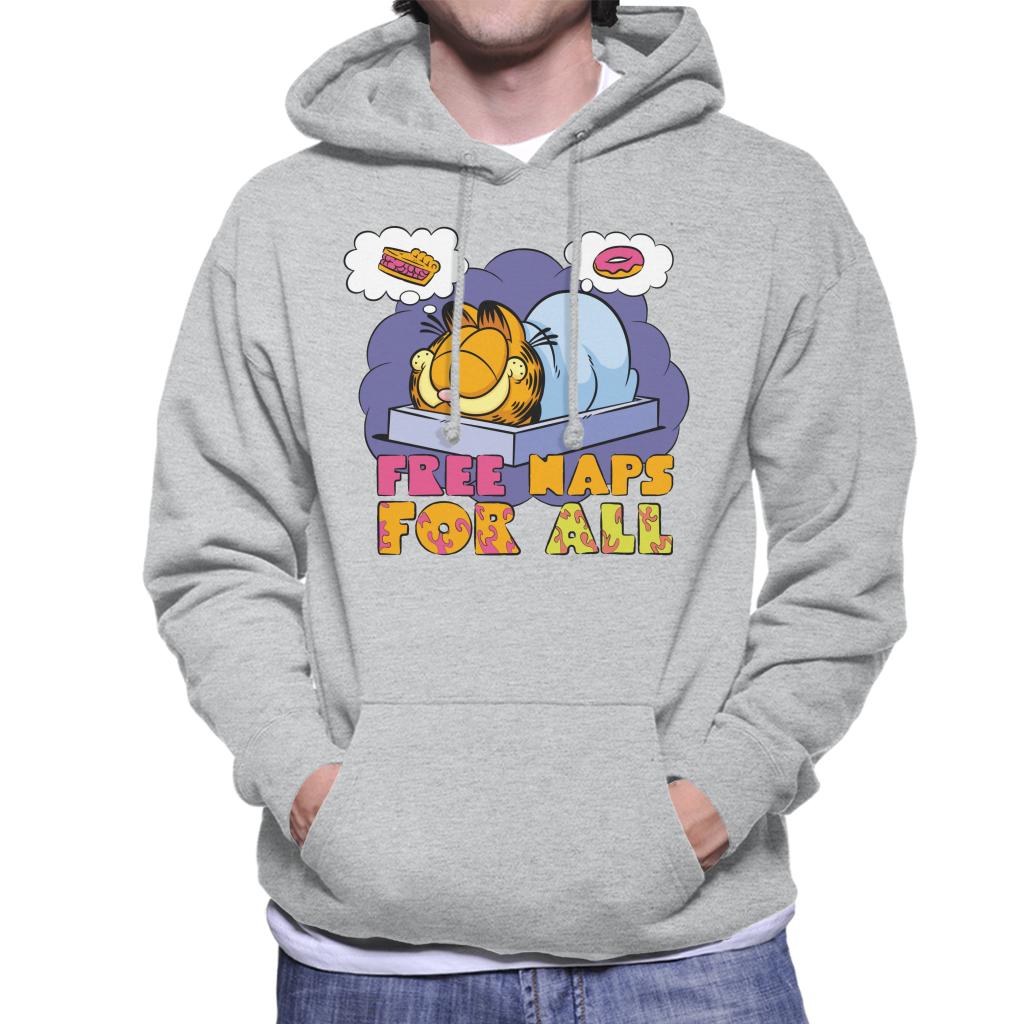 Garfield Free Naps For All Men's Hooded Sweatshirt-ALL + EVERY