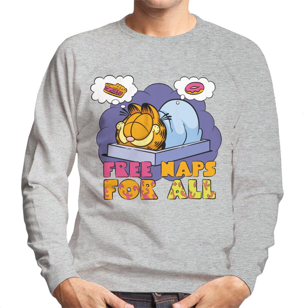 Garfield Free Naps For All Men's Sweatshirt-ALL + EVERY