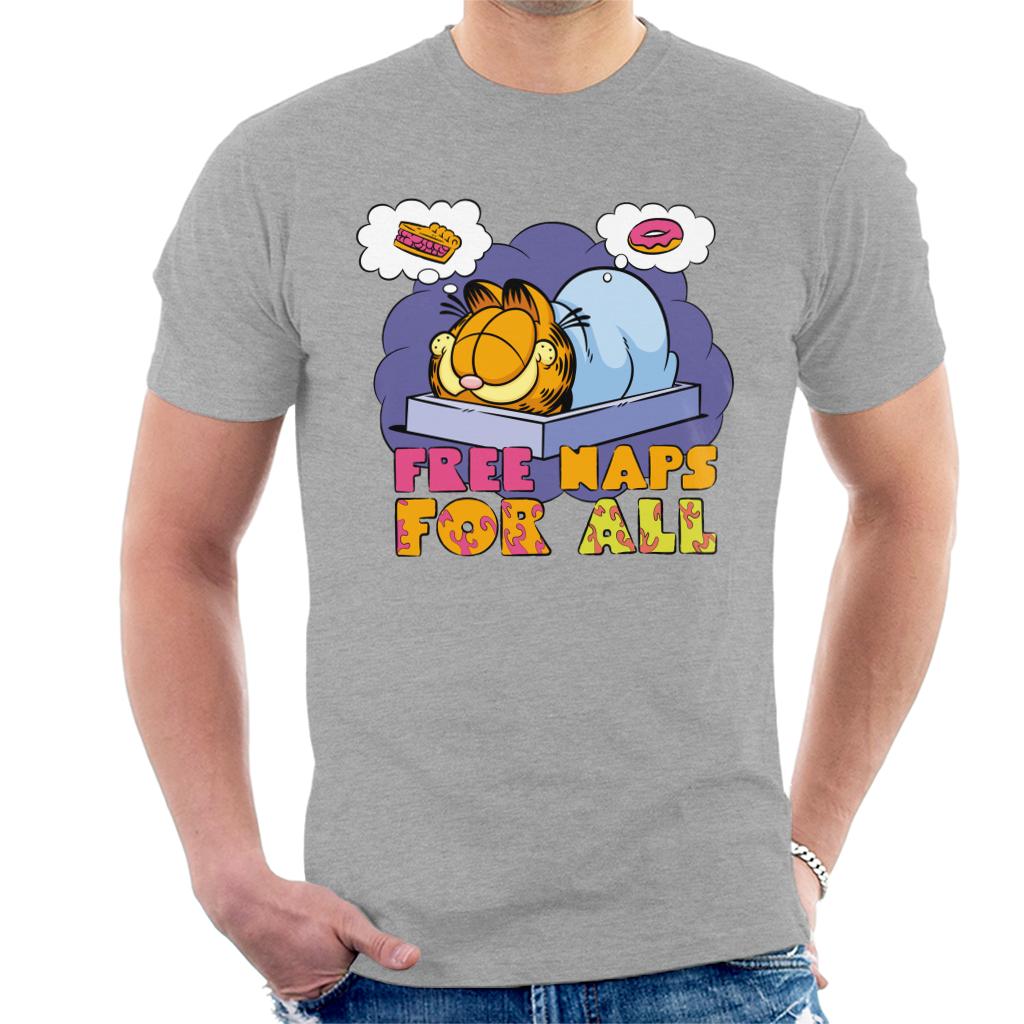 Garfield Free Naps For All Men's T-Shirt-ALL + EVERY