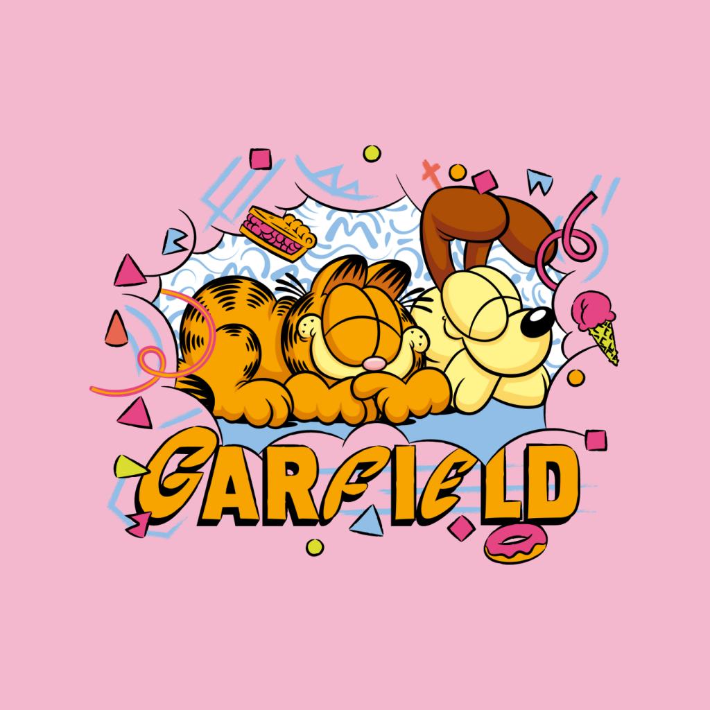 Garfield And Odie Napping Retro 90s Women's Hooded Sweatshirt-ALL + EVERY