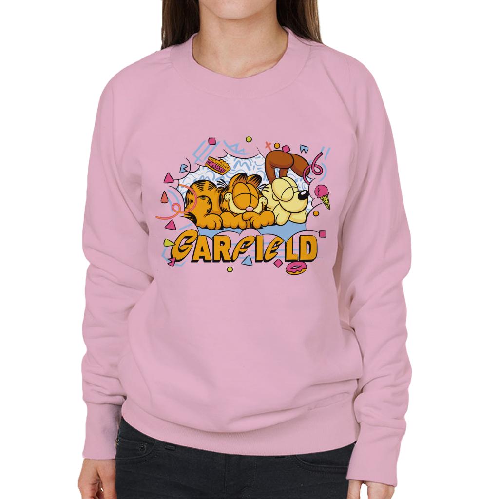 Garfield And Odie Napping Retro 90s Women's Sweatshirt-ALL + EVERY