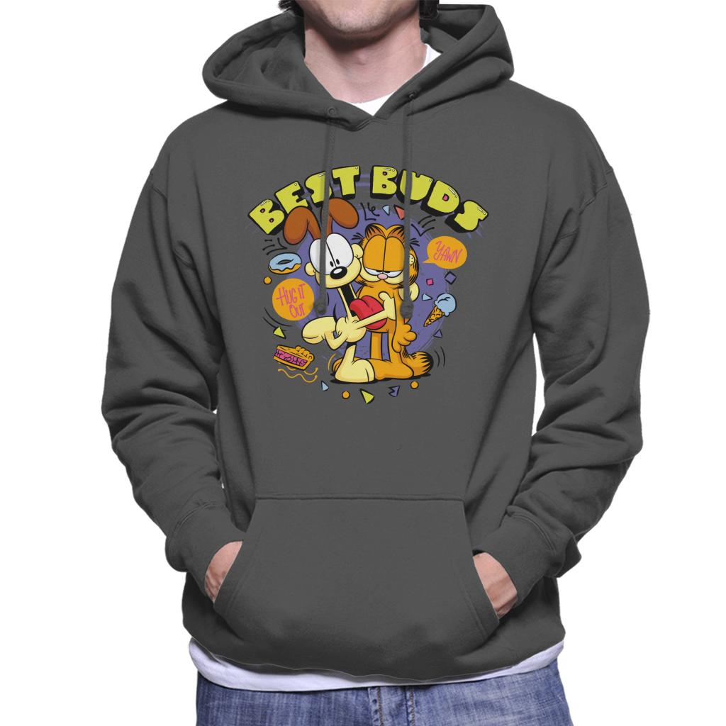 Garfield And Odie Best Buds Men's Hooded Sweatshirt-ALL + EVERY