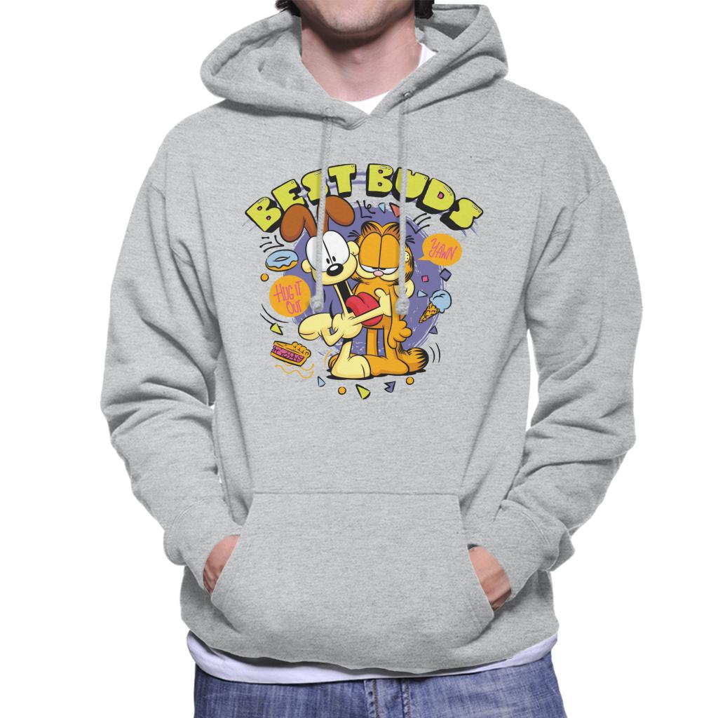 Garfield And Odie Best Buds Men's Hooded Sweatshirt-ALL + EVERY