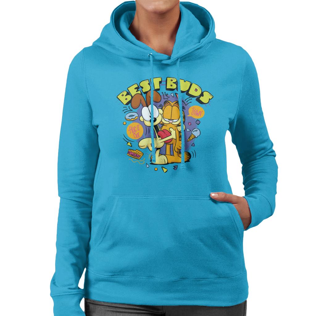 Garfield And Odie Best Buds Women's Hooded Sweatshirt-ALL + EVERY