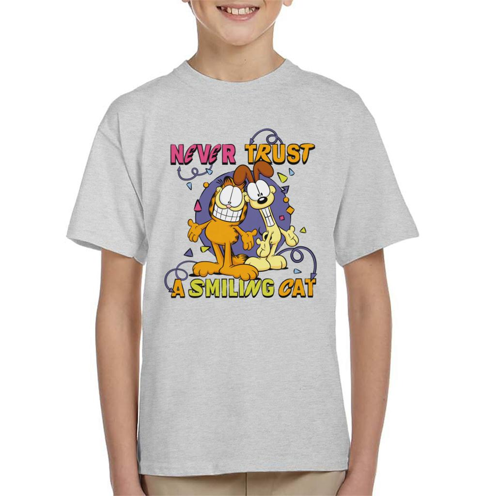 Garfield Never Trust A Smiling Cat Kid's T-Shirt-ALL + EVERY