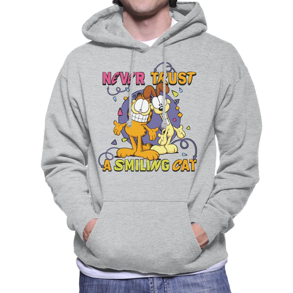 Garfield Never Trust A Smiling Cat Men's Hooded Sweatshirt-ALL + EVERY