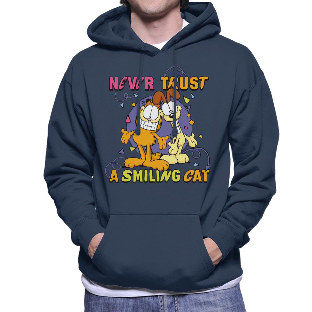 Garfield Never Trust A Smiling Cat Men's Hooded Sweatshirt-ALL + EVERY