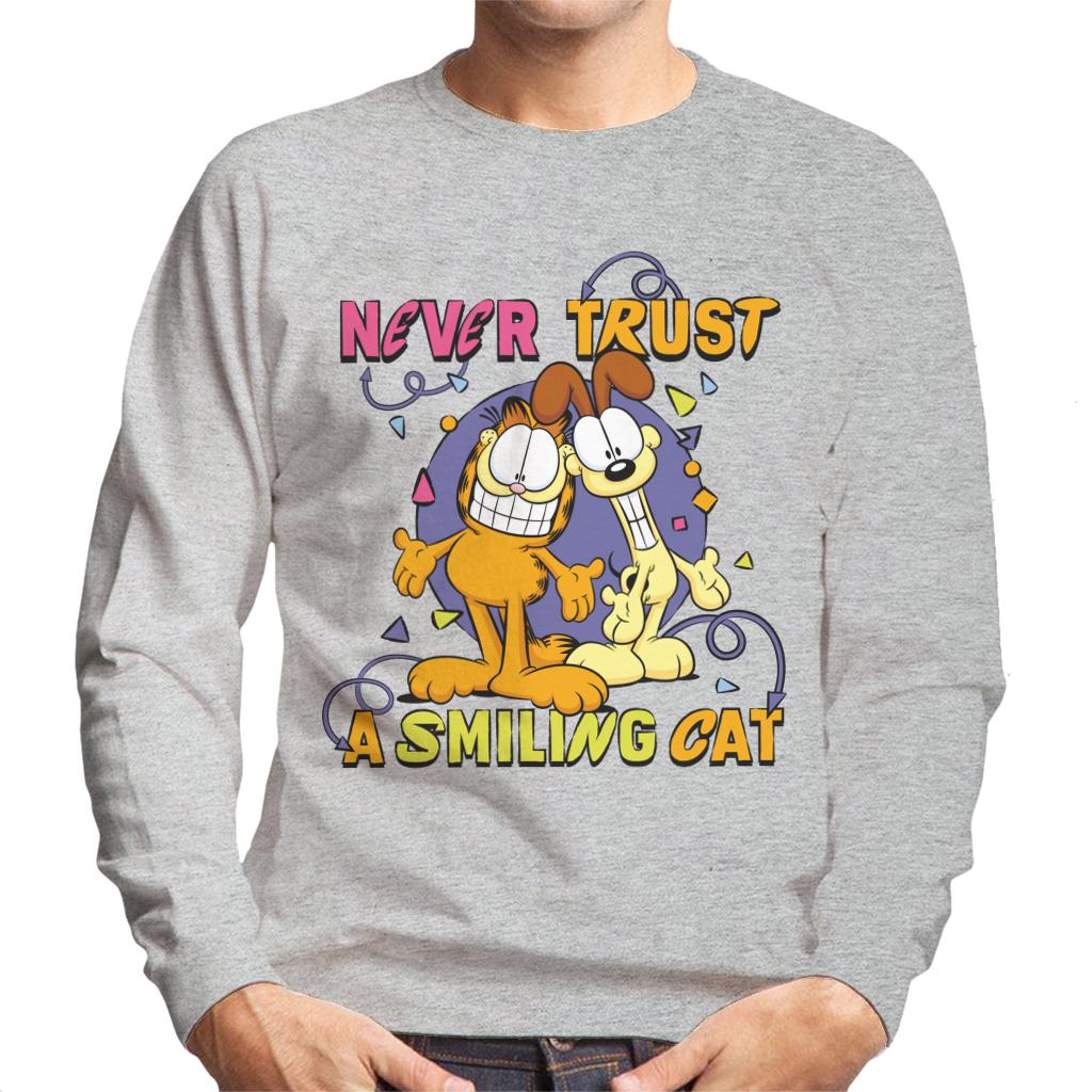 Garfield Never Trust A Smiling Cat Men's Sweatshirt-ALL + EVERY