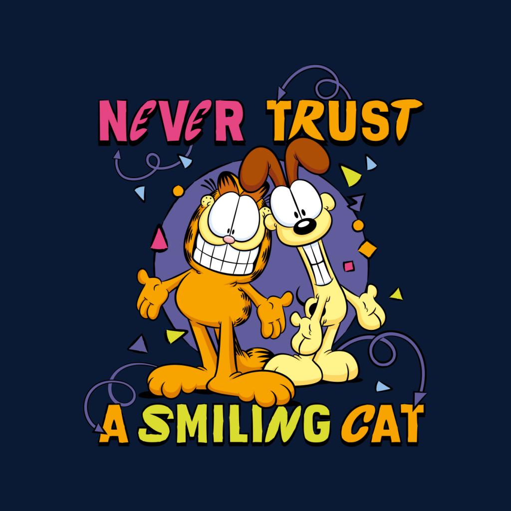 Garfield Never Trust A Smiling Cat Men's T-Shirt-ALL + EVERY