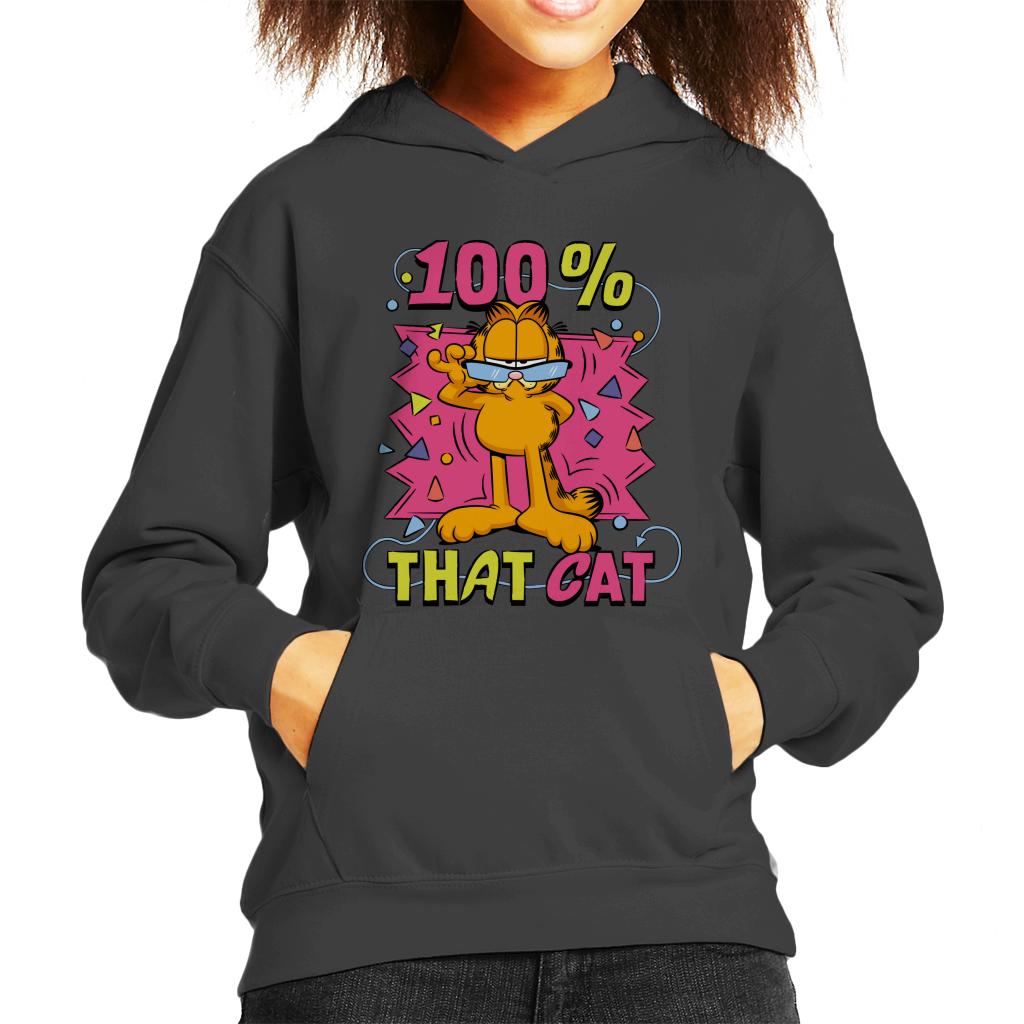 Garfield One Hundred Percent That Cat Kid's Hooded Sweatshirt-ALL + EVERY