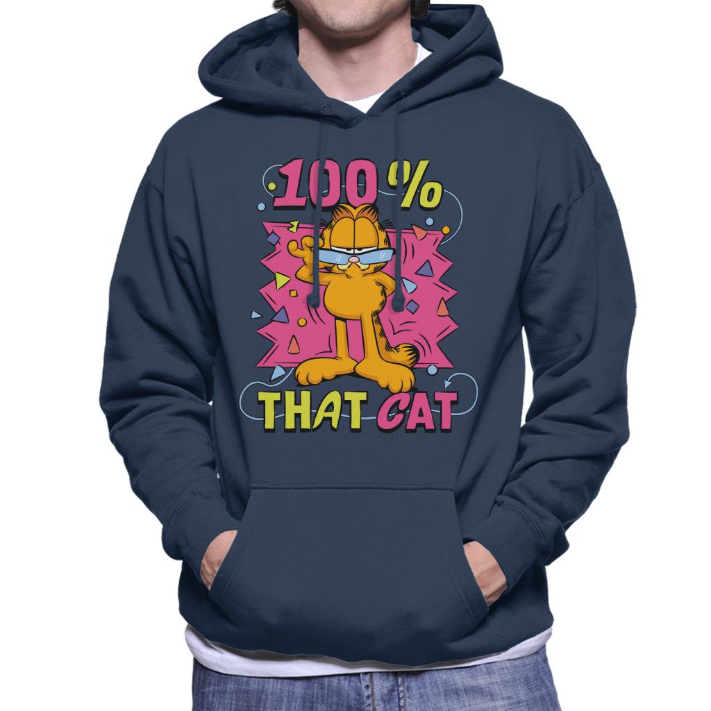 Garfield One Hundred Percent That Cat Men's Hooded Sweatshirt-ALL + EVERY