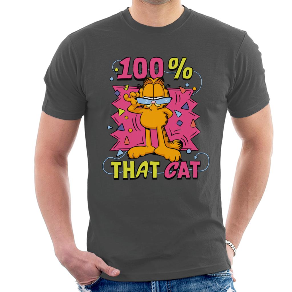 Garfield One Hundred Percent That Cat Men's T-Shirt-ALL + EVERY