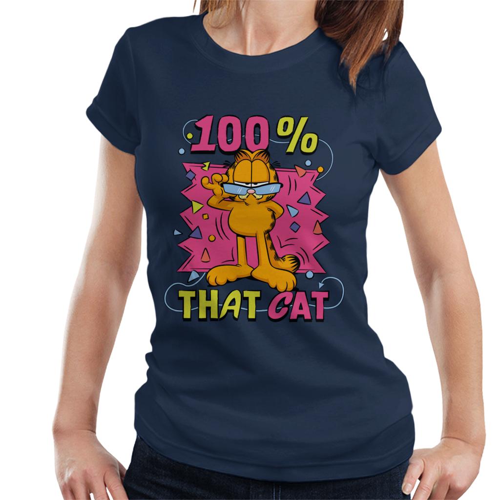 Garfield One Hundred Percent That Cat Women's T-Shirt-ALL + EVERY