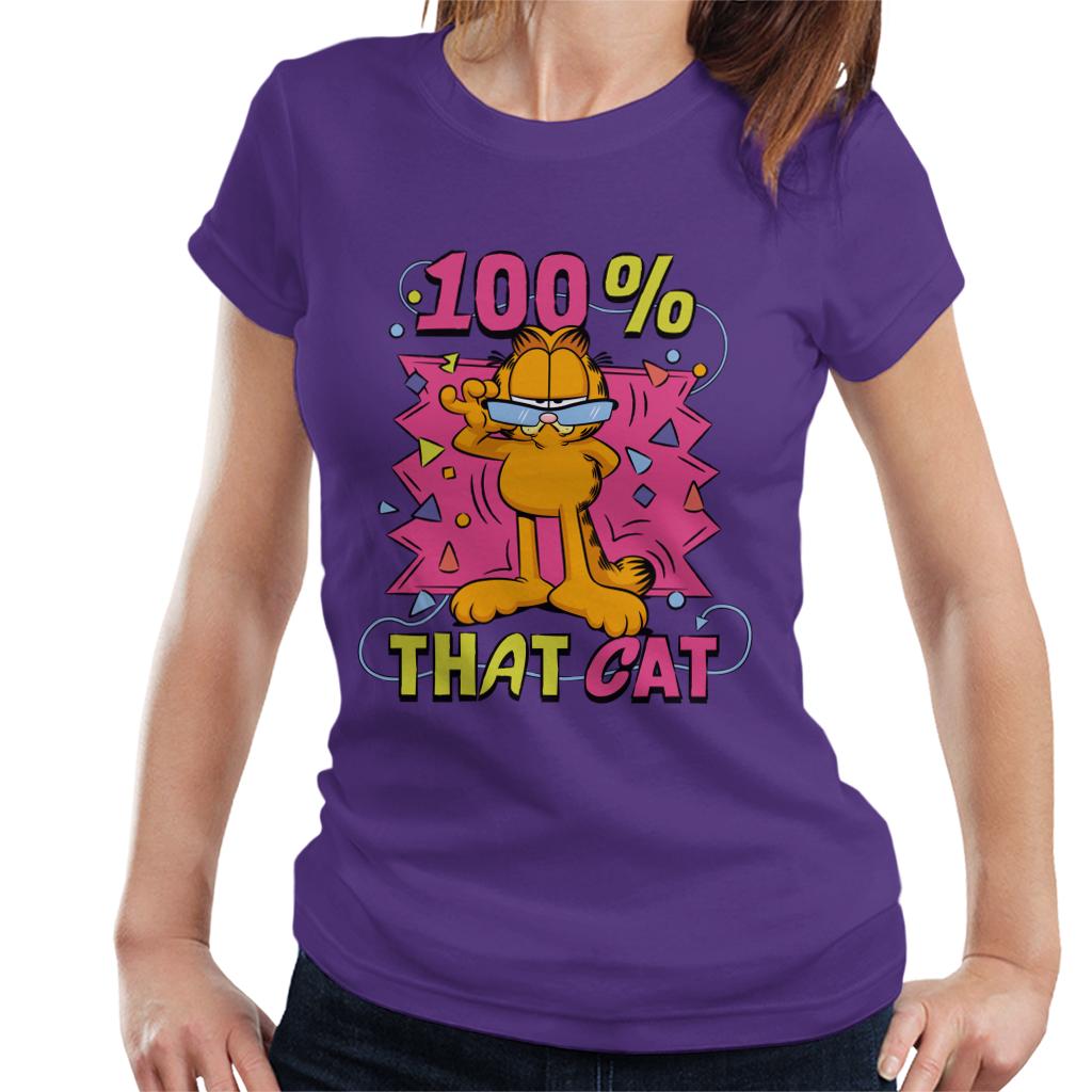 Garfield One Hundred Percent That Cat Women's T-Shirt-ALL + EVERY