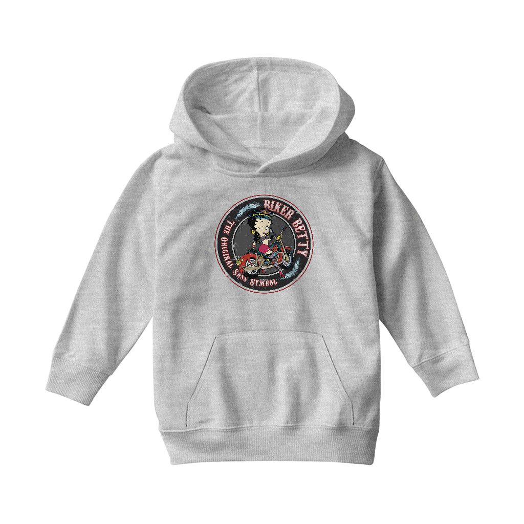 Betty Boop Biker Betty Kids Hooded Sweatshirt-ALL + EVERY