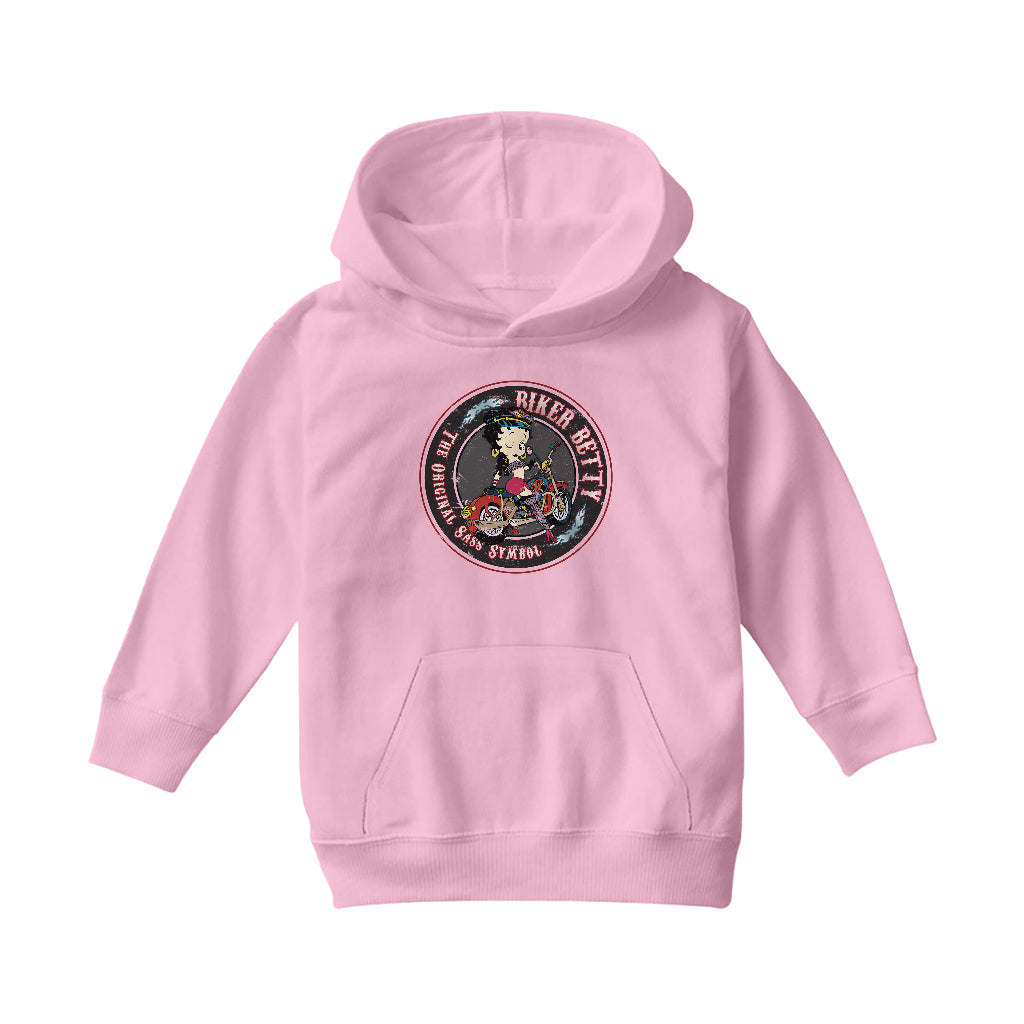 Betty Boop Biker Betty Kids Hooded Sweatshirt-ALL + EVERY