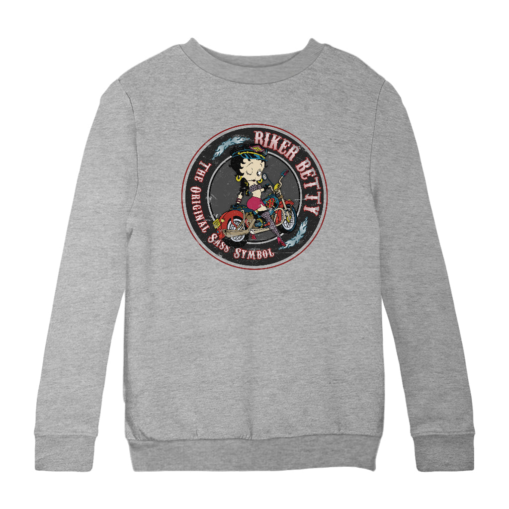 Betty Boop Biker Betty Kids Sweatshirt-ALL + EVERY