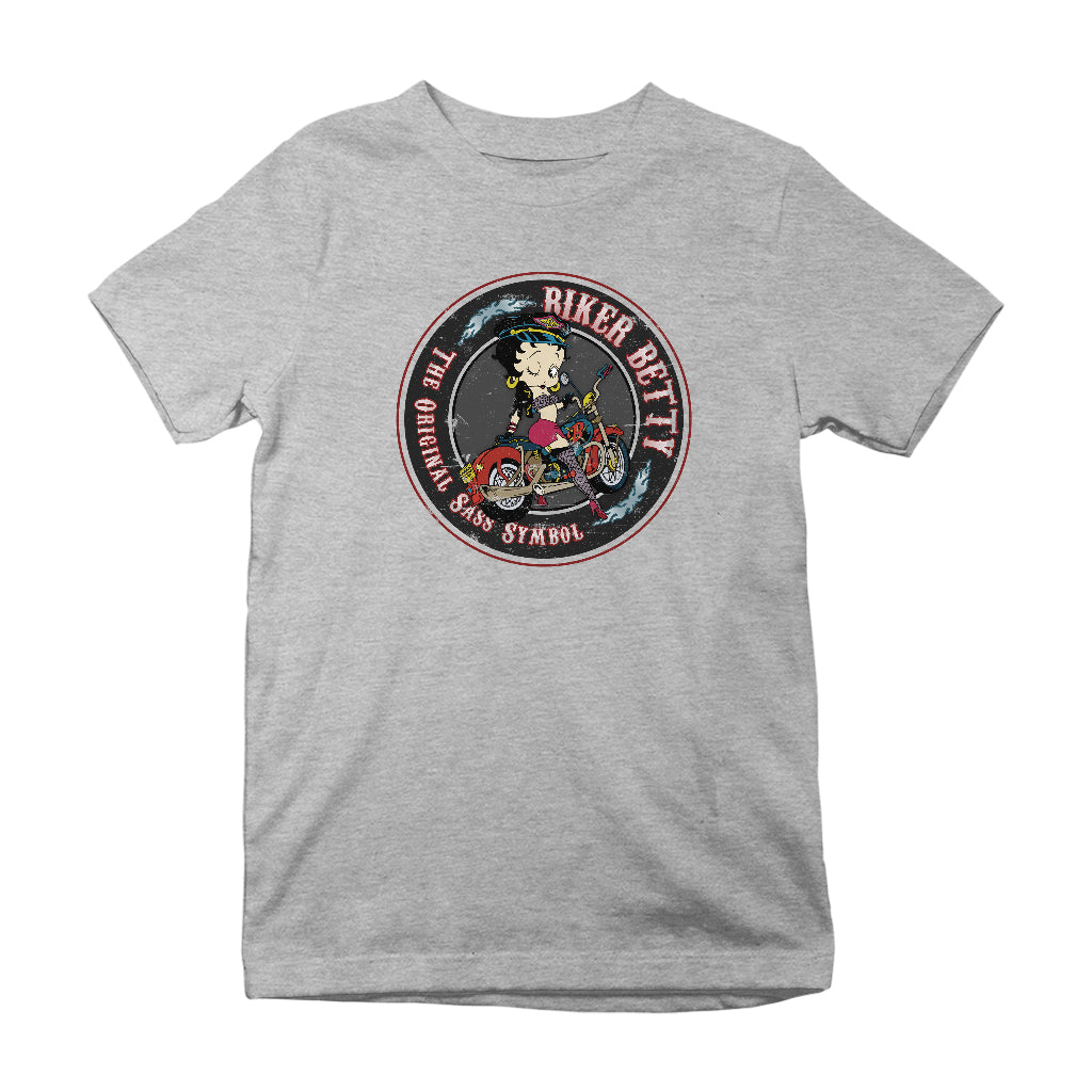 Betty Boop Biker Betty Kids T-Shirt-ALL + EVERY