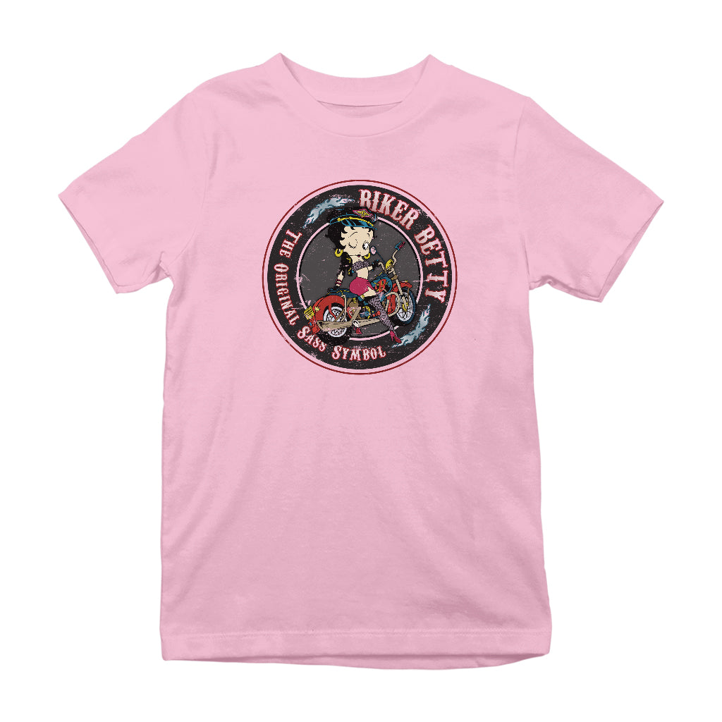 Betty Boop Biker Betty Kids T-Shirt-ALL + EVERY