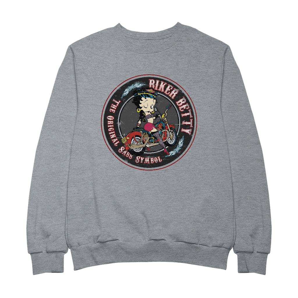 Betty Boop Biker Betty Men's Sweatshirt-ALL + EVERY