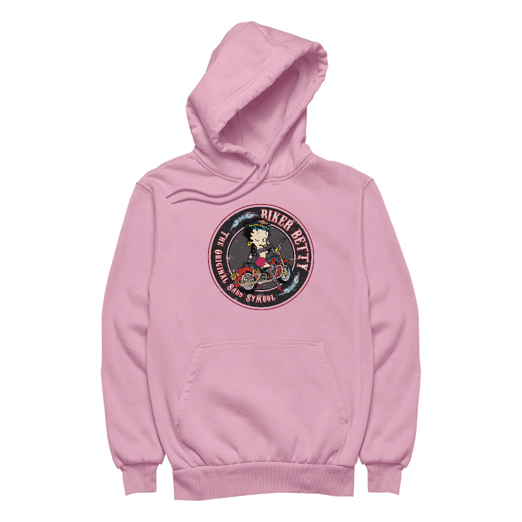 Betty Boop Biker Betty Women's Hooded Sweatshirt-ALL + EVERY