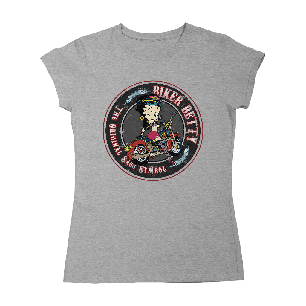 Betty Boop Biker Betty Women's T-Shirt-ALL + EVERY