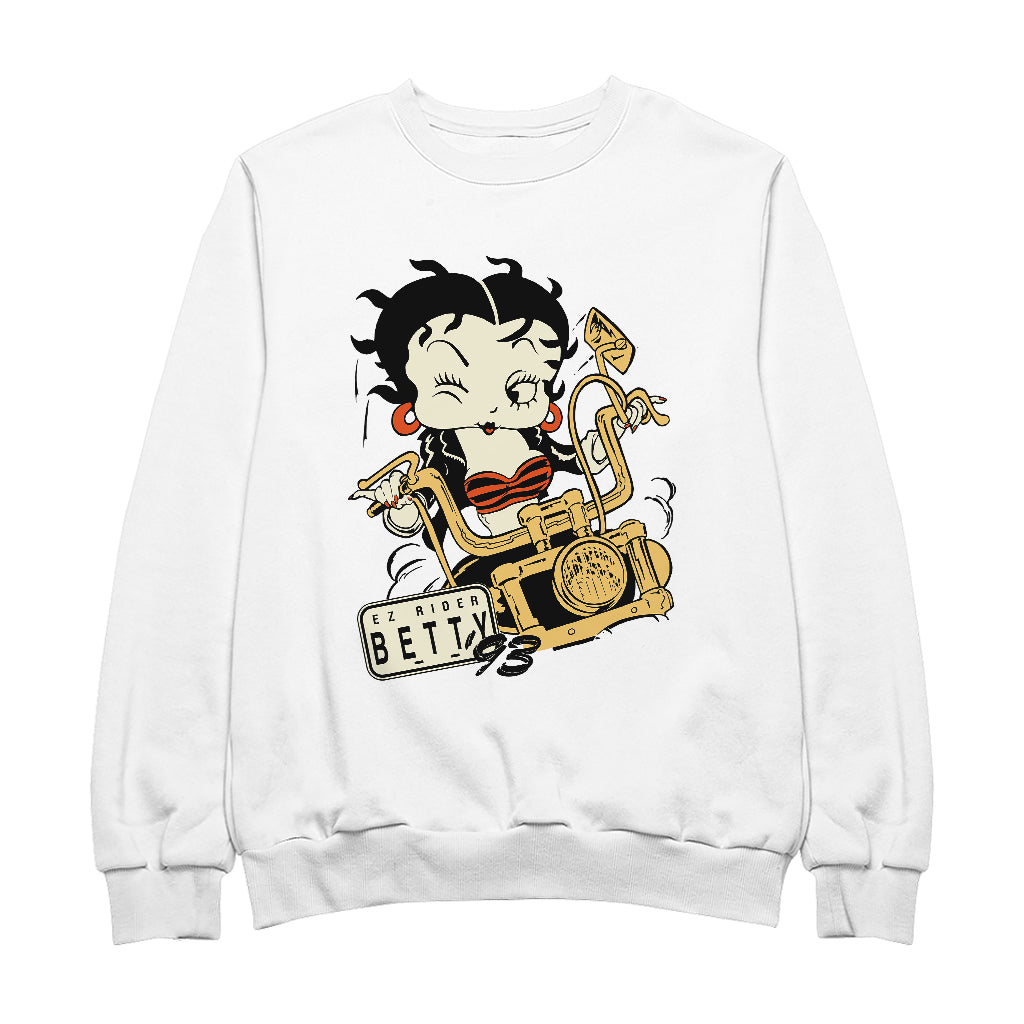 Betty Boop Ez Rider Betty Men's Sweatshirt-ALL + EVERY