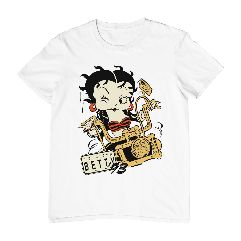 Betty Boop Ez Rider Betty Men's T-Shirt-ALL + EVERY