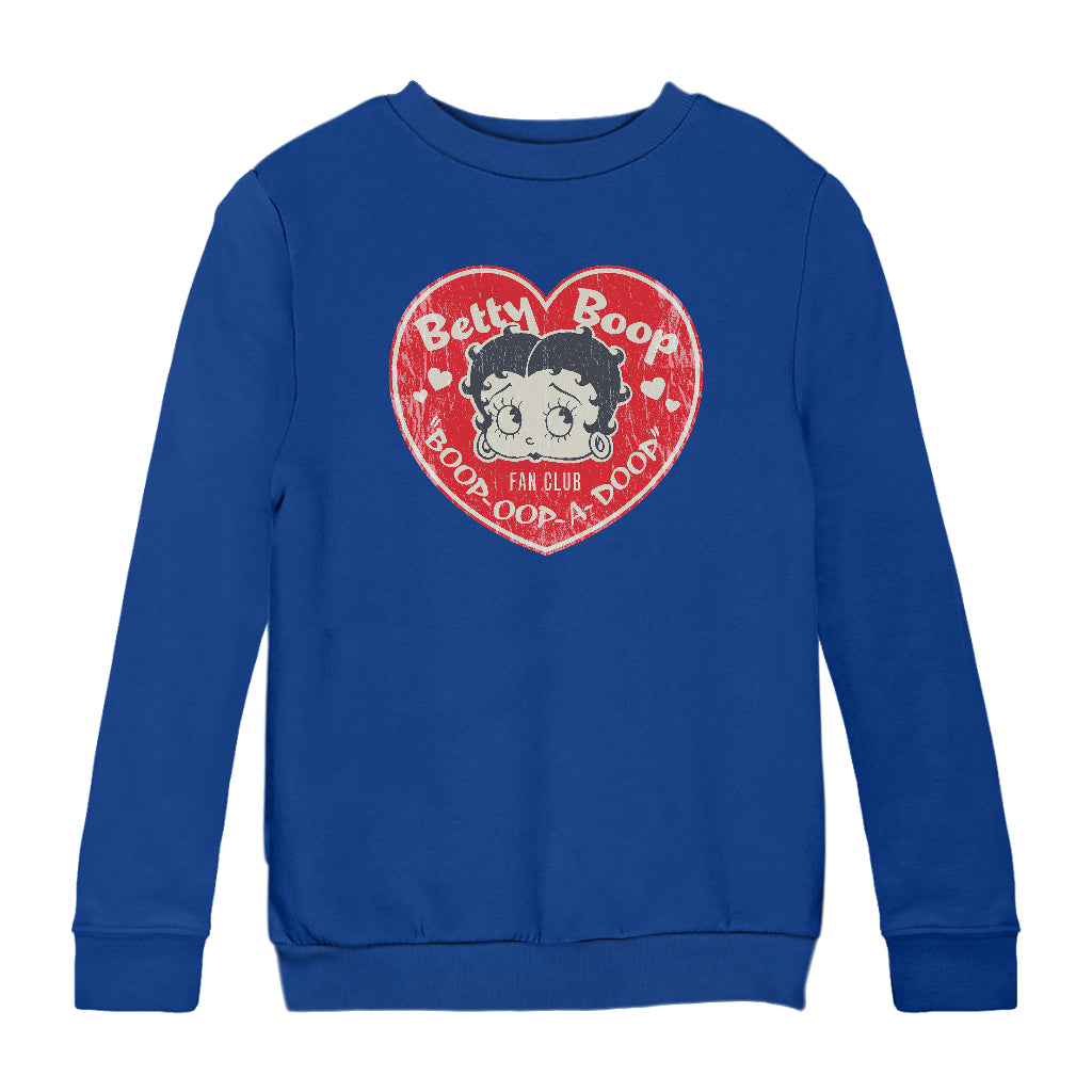 Betty Boop Oop A Doop Love Heart Kids Sweatshirt-ALL + EVERY