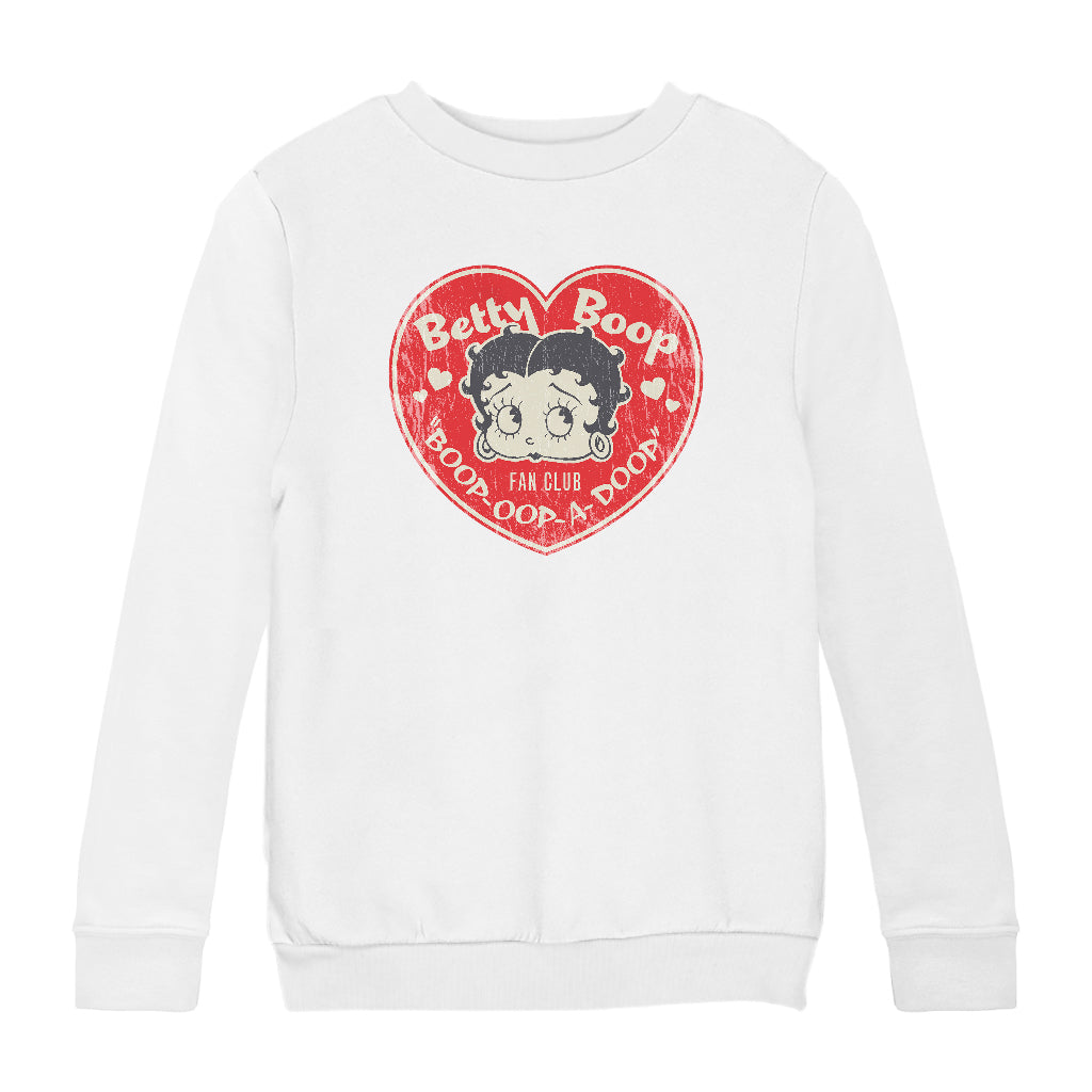 Betty Boop Oop A Doop Love Heart Kids Sweatshirt-ALL + EVERY