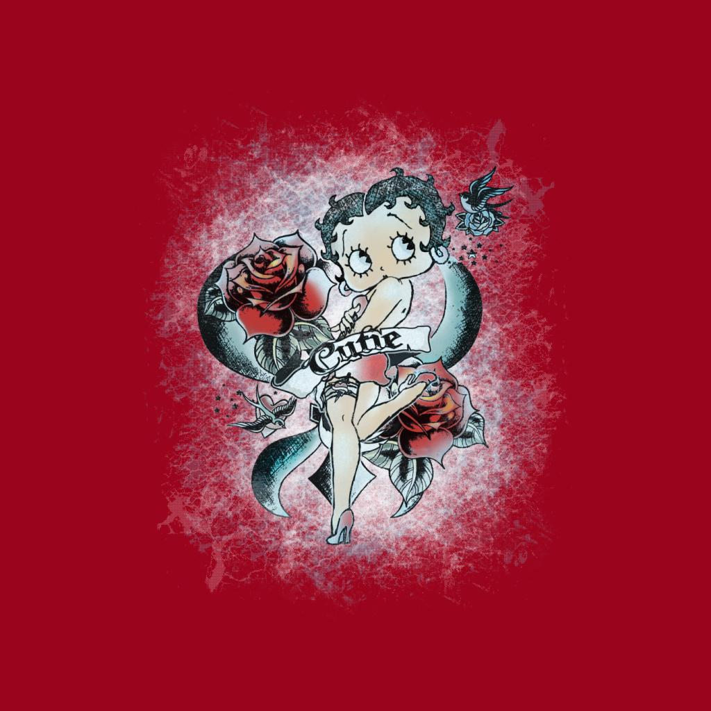 Betty Boop Roses Cutie Men's T-Shirt-ALL + EVERY