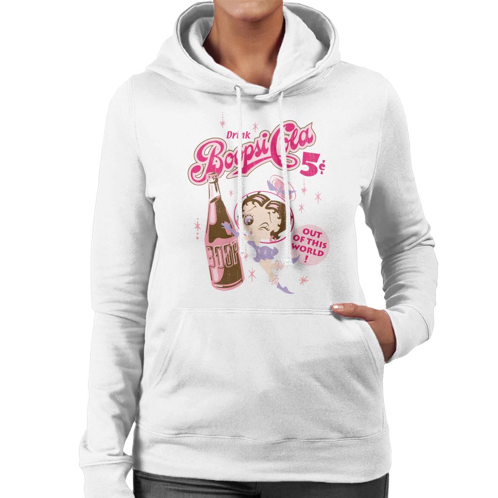 Betty Boop Drink Boopsi Cola Women's Hooded Sweatshirt-ALL + EVERY