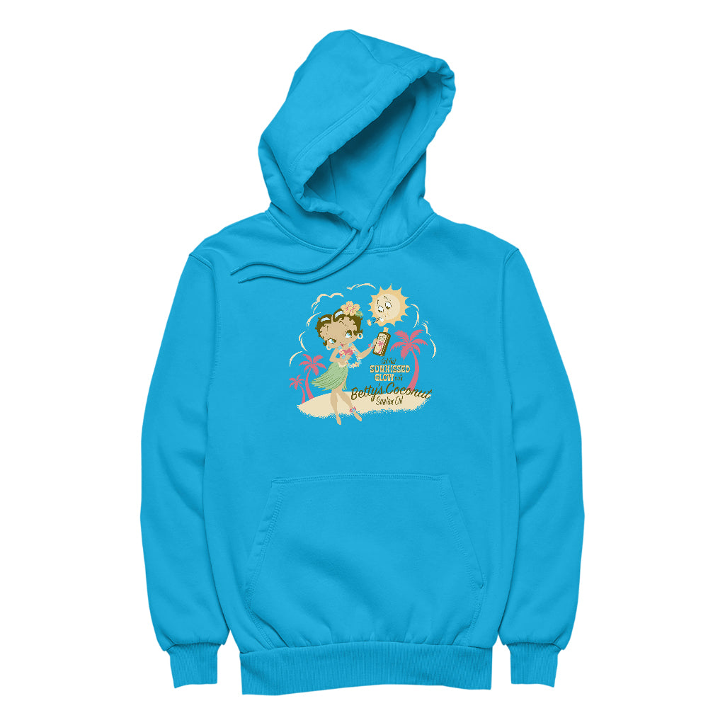 Betty Boop Bettys Coconut Suntan Oil Men's Hooded Sweatshirt-ALL + EVERY