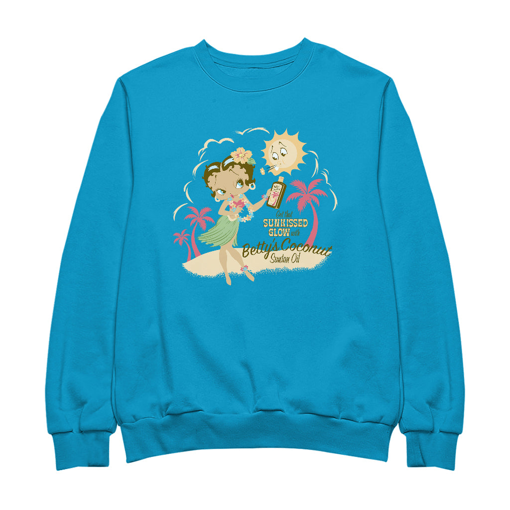 Betty Boop Bettys Coconut Suntan Oil Men's Sweatshirt-ALL + EVERY