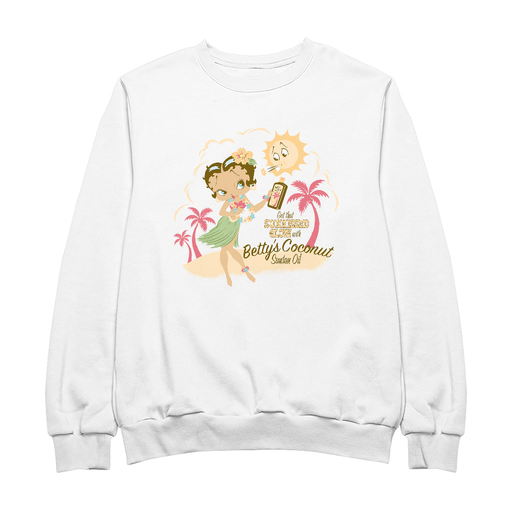 Betty Boop Bettys Coconut Suntan Oil Men's Sweatshirt-ALL + EVERY