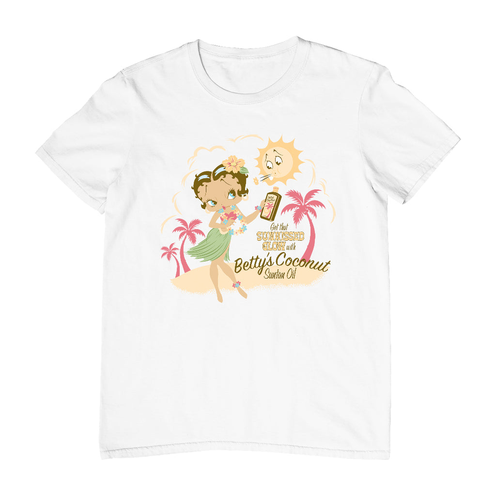 Betty Boop Bettys Coconut Suntan Oil Men's T-Shirt-ALL + EVERY