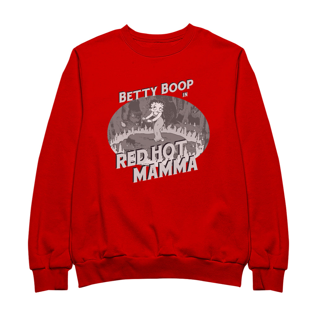 Betty Boop In Red Hot Mamma Men's Sweatshirt-ALL + EVERY