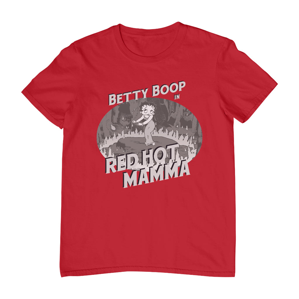 Betty Boop In Red Hot Mamma Men's T-Shirt-ALL + EVERY