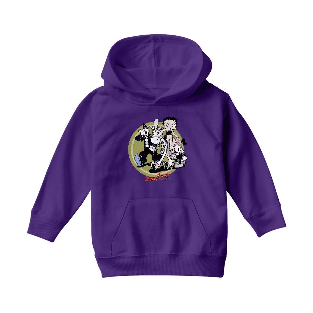 Betty Boop Vintage Circus Crew Kids Hooded Sweatshirt-ALL + EVERY