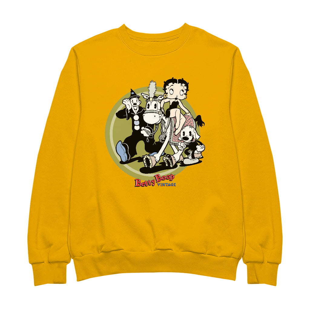 Betty Boop Vintage Circus Crew Men's Sweatshirt-ALL + EVERY