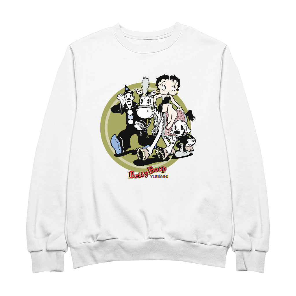 Betty Boop Vintage Circus Crew Men's Sweatshirt-ALL + EVERY