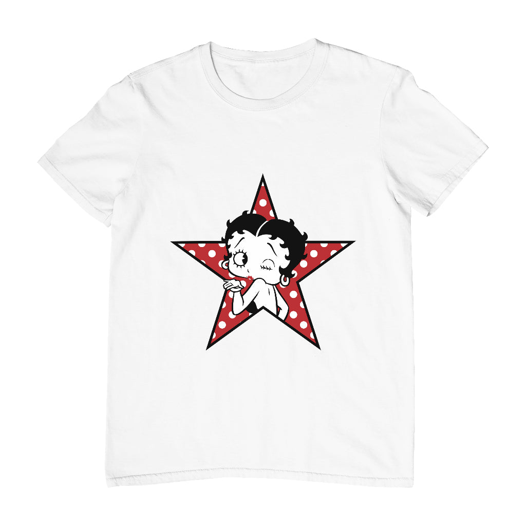 Betty Boop Wink Polka Dot Star Men's T-Shirt-ALL + EVERY