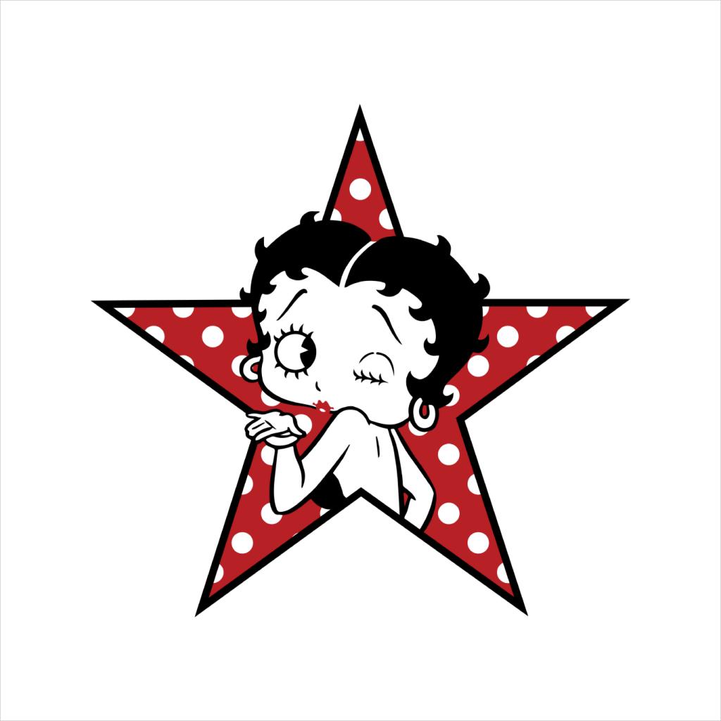 Betty Boop Wink Polka Dot Star Men's T-Shirt-ALL + EVERY