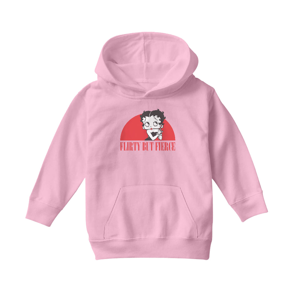 Betty Boop Confident Flirty But Fierce Kids Hooded Sweatshirt-ALL + EVERY