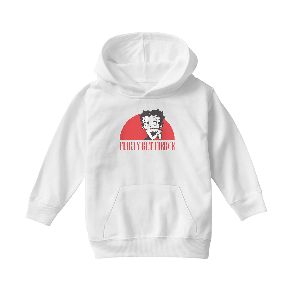 Betty Boop Confident Flirty But Fierce Kids Hooded Sweatshirt-ALL + EVERY