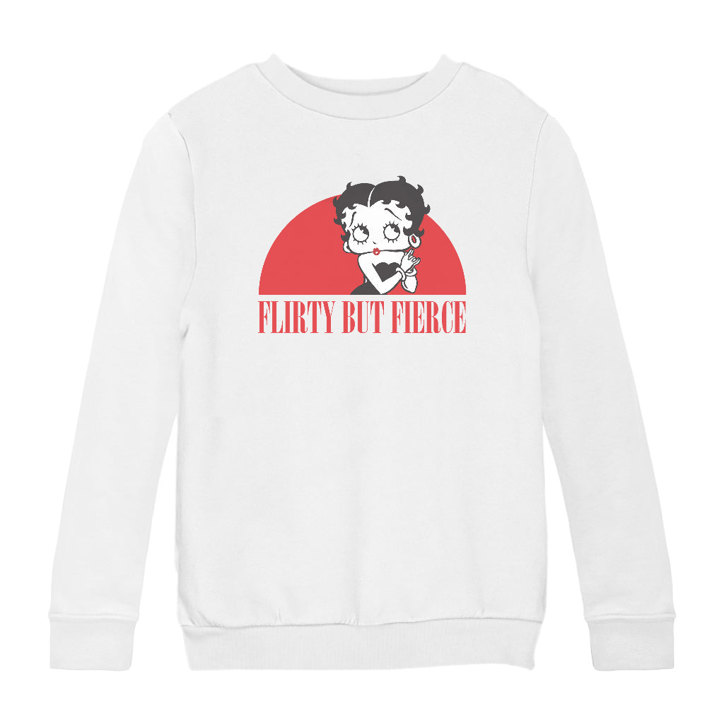 Betty Boop Confident Flirty But Fierce Kids Sweatshirt-ALL + EVERY