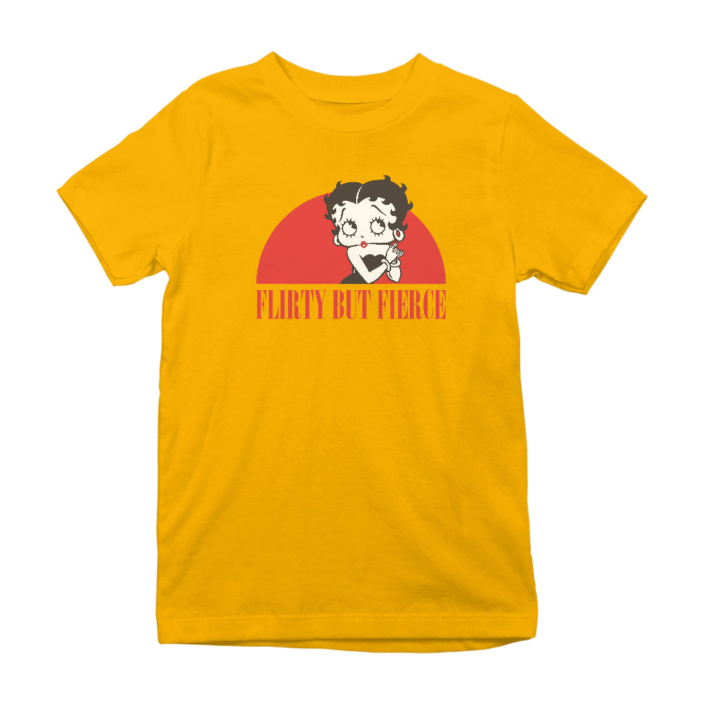 Betty Boop Confident Flirty But Fierce Kids T-Shirt-ALL + EVERY