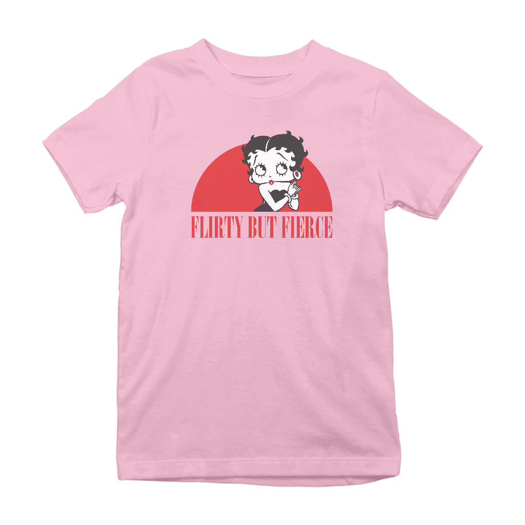 Betty Boop Confident Flirty But Fierce Kids T-Shirt-ALL + EVERY